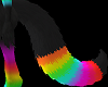 M Rainbow furry tail