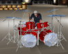 Animated  Red Drum Set