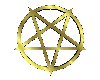revolving gold pentagram