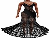 sexy black net gown