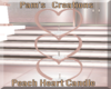 peach Heart Candle