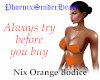 Nix Orange Bodice