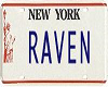 Raven Licence Plate