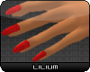 L* Red Shimmer Nails