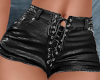 Mai Blk Leather Shorts R