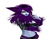 purple furry hair