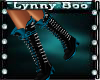 Teal Spiked Boots