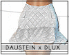 d|White Ruffle-Hem Skirt