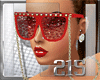 $TM$ Studded Red Shades