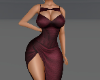 Burgundy Leather Gown
