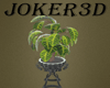 Vase with plant on iron