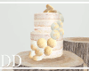 Rustic + Gold Cake