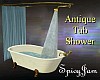 Antique Tub_Shower LtBlu