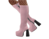 WM boots heel pink leath