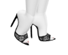 K Black Lace Heels