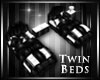 !Twin Beds Blk/White