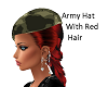 Red Hair Army Hat