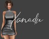 X Leather Dress Graphite