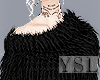 [YSL] Black Oblique Fur