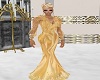 gold chiffon gown