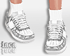 Kid White Brocade Shoes
