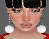 White Fur Earrings
