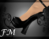 {fm} pvc heels black