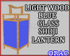LW Blue G Shoji Lantern