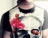 skull with roses ッ