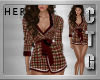 CTG HER RED PLAID ROBE
