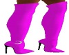 neon pink thigh boots