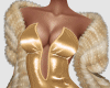 CA Golden Fur Shawl