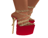 Shoes  red&gold