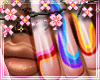 Rainbow Abstract Nails