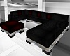 Friends Couch Blk/red