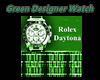 Green Designer Watch