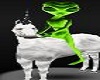 Green Alien on Unicorn