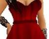 Red boho dress