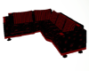 Sofa Black Dark Red