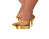 Gold Slip Heels
