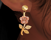 Gold Rose Earings