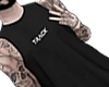 Black shirt + tattoos