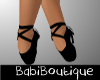 Black Ballet Toe Shoes 