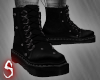 L* Black Combat Boots