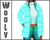 Winter jacket teal turq