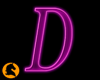 Neon Letter D