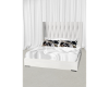 White Silk Sheets Bed