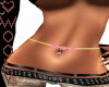 Belly chain gold pink
