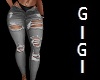 GM Lia  rip Jeans Grey