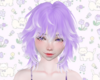 ♡ purple wolf cut